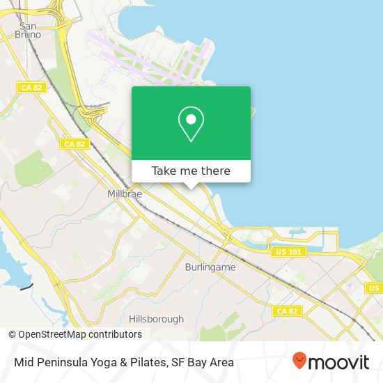 Mapa de Mid Peninsula Yoga & Pilates