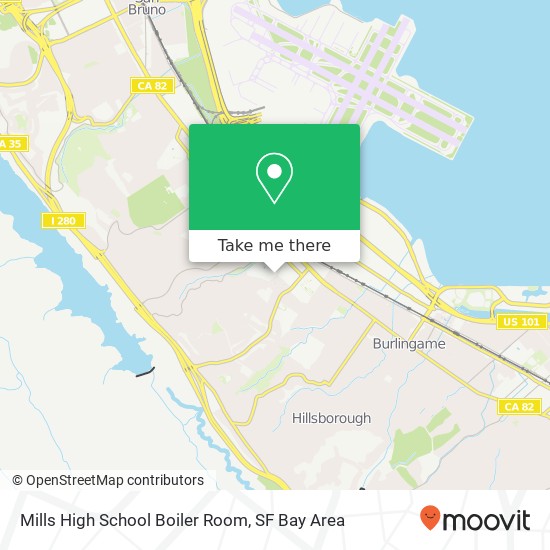 Mapa de Mills High School Boiler Room