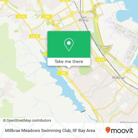 Millbrae Meadows Swimming Club map