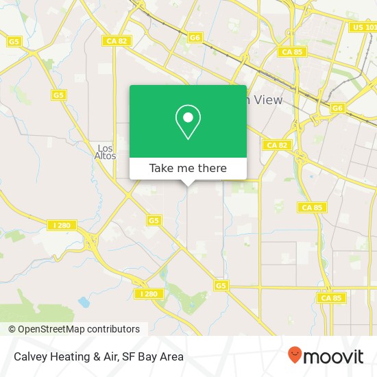 Calvey Heating & Air map