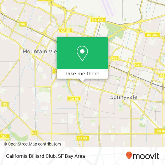 California Billiard Club map