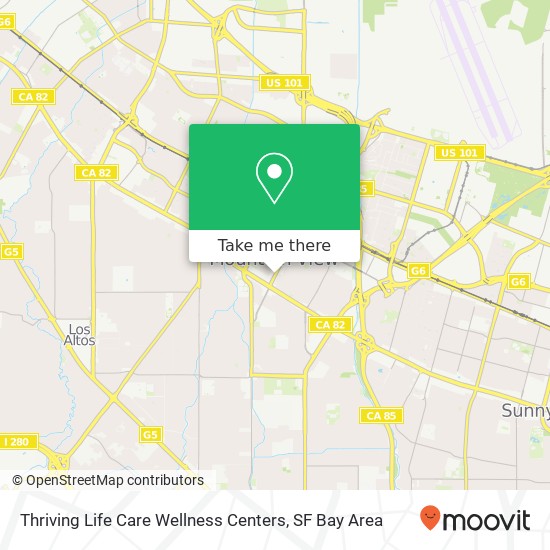 Thriving Life Care Wellness Centers map
