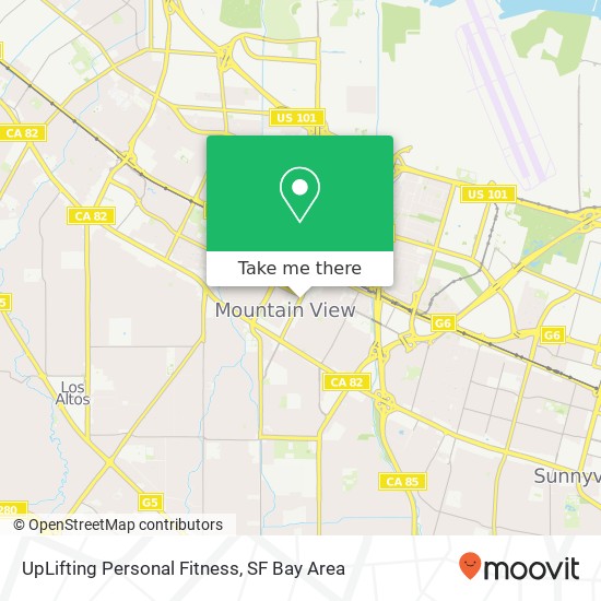UpLifting Personal Fitness map