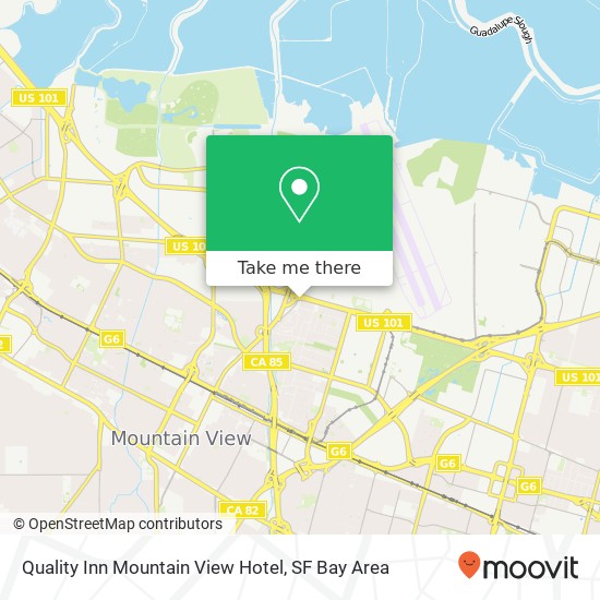 Mapa de Quality Inn Mountain View Hotel