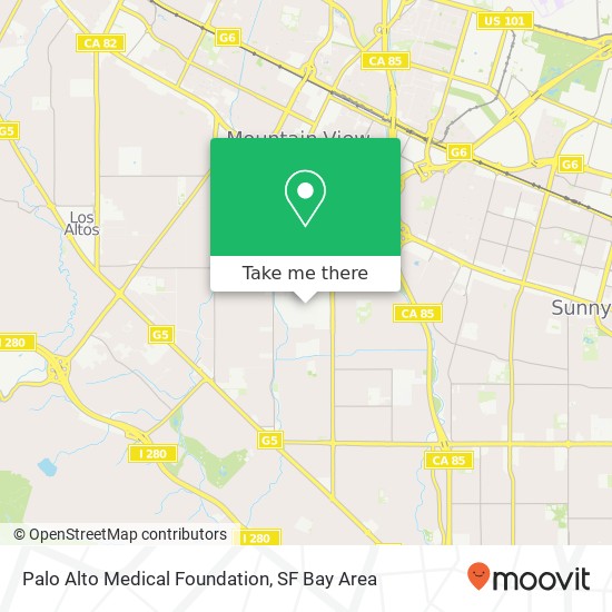 Mapa de Palo Alto Medical Foundation