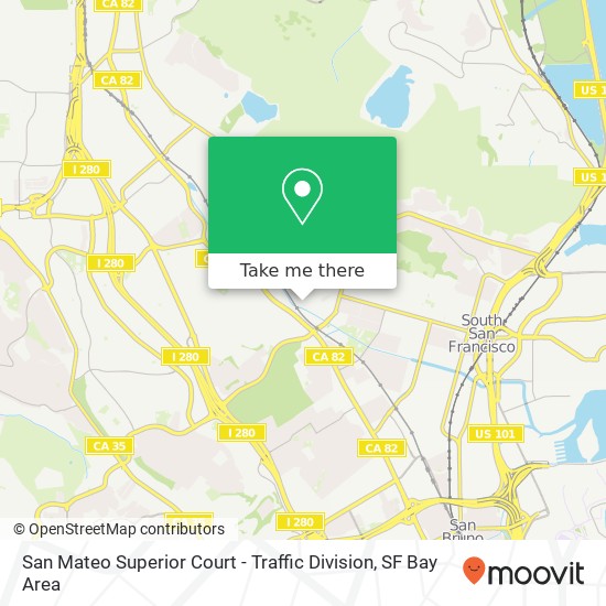 Mapa de San Mateo Superior Court - Traffic Division