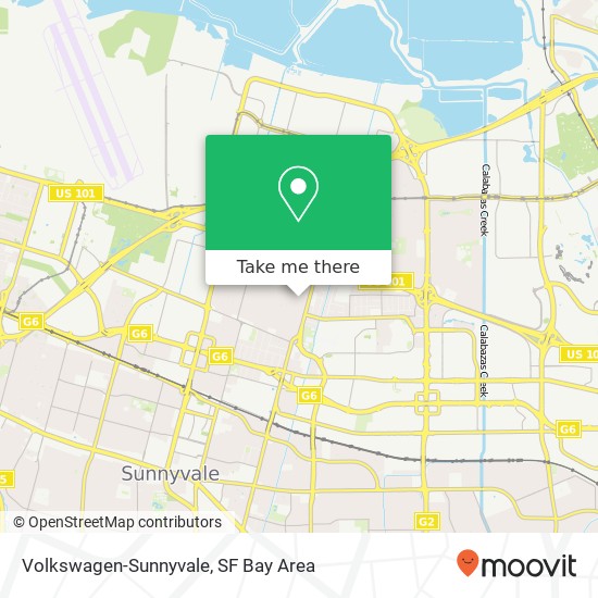 Mapa de Volkswagen-Sunnyvale