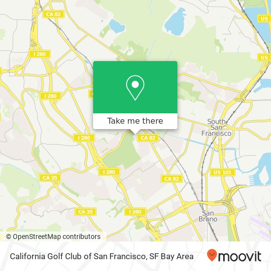 California Golf Club of San Francisco map