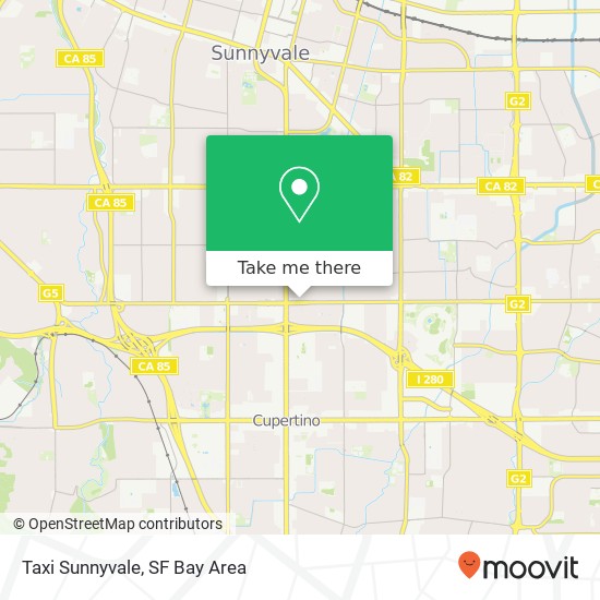 Mapa de Taxi Sunnyvale