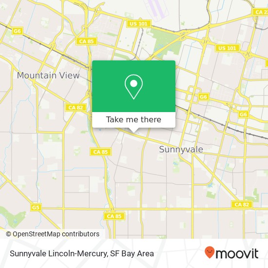 Sunnyvale Lincoln-Mercury map
