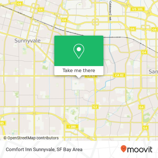 Mapa de Comfort Inn Sunnyvale