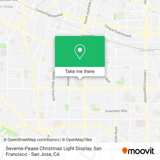Severns-Pease Christmas Light Display map