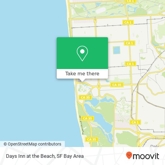 Days Inn at the Beach map