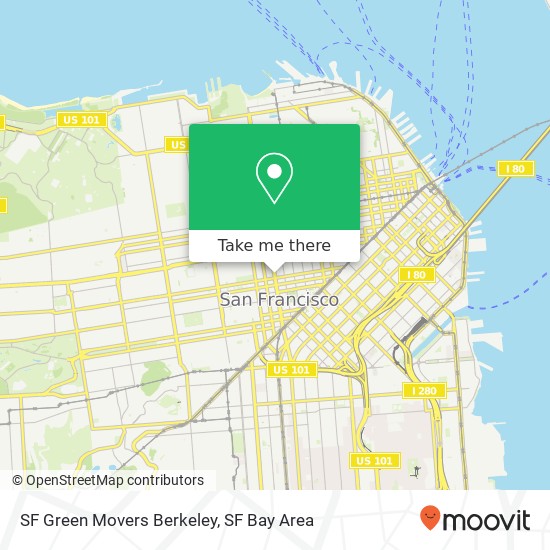Mapa de SF Green Movers Berkeley