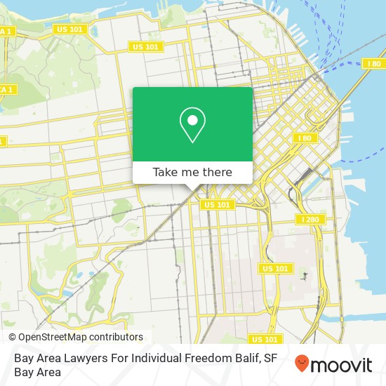 Bay Area Lawyers For Individual Freedom Balif map