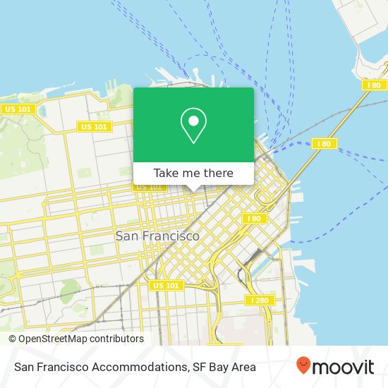 Mapa de San Francisco Accommodations