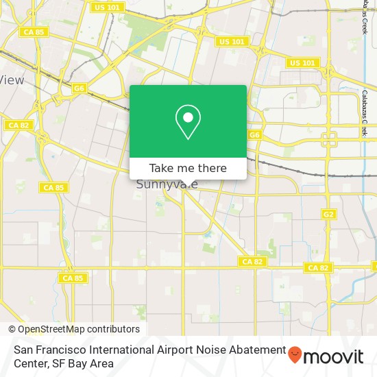 Mapa de San Francisco International Airport Noise Abatement Center