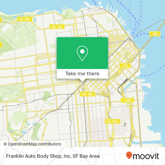 Mapa de Franklin Auto Body Shop, Inc