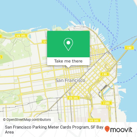 Mapa de San Francisco Parking Meter Cards Program