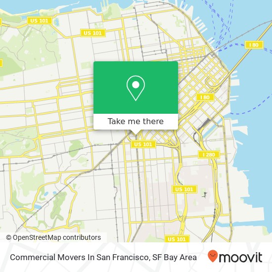 Mapa de Commercial Movers In San Francisco