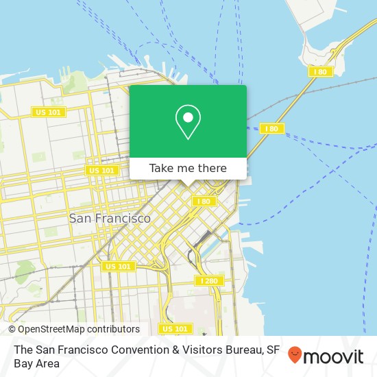 The San Francisco Convention & Visitors Bureau map