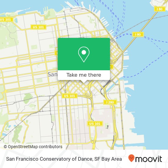 Mapa de San Francisco Conservatory of Dance