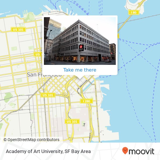 Academy of Art University map