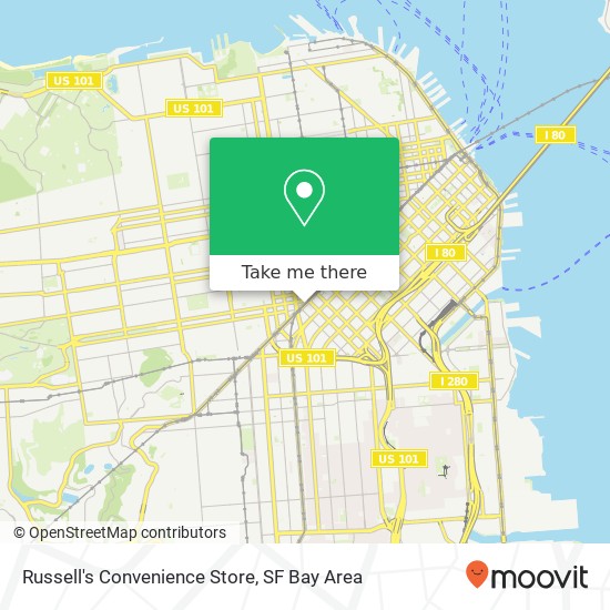 Mapa de Russell's Convenience Store