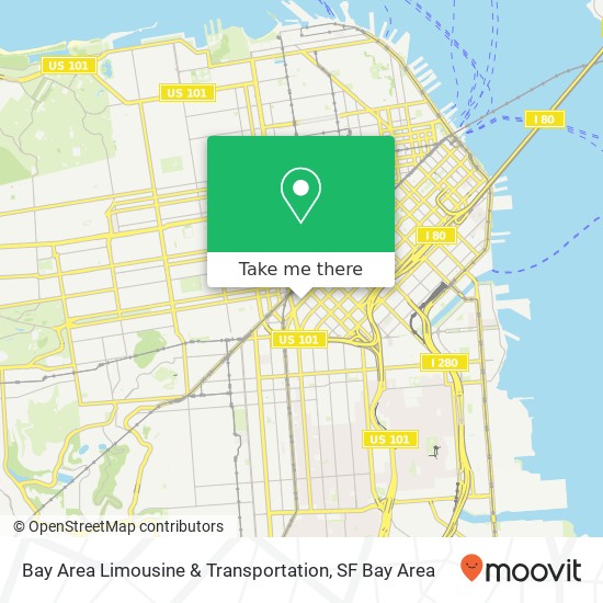 Mapa de Bay Area Limousine & Transportation