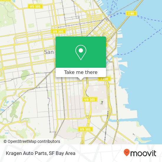 Mapa de Kragen Auto Parts