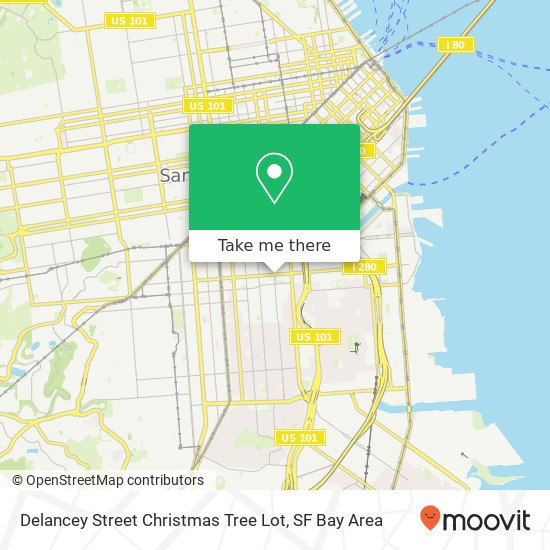 Mapa de Delancey Street Christmas Tree Lot