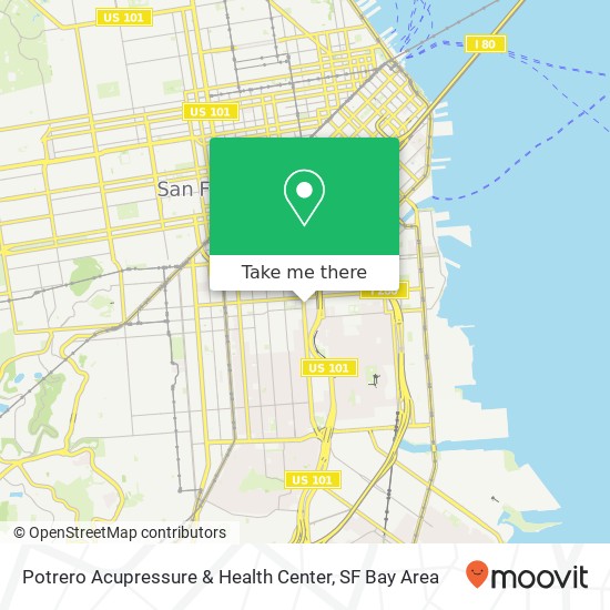 Potrero Acupressure & Health Center map