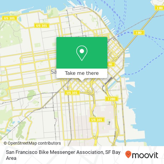 San Francisco Bike Messenger Association map