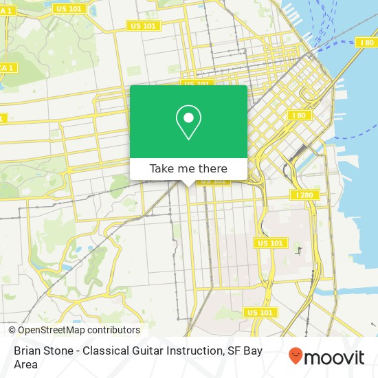 Brian Stone - Classical Guitar Instruction map