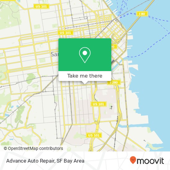 Mapa de Advance Auto Repair