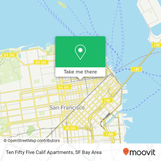 Ten Fifty Five Calif Apartments map