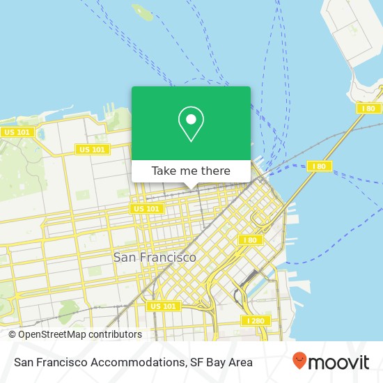 Mapa de San Francisco Accommodations