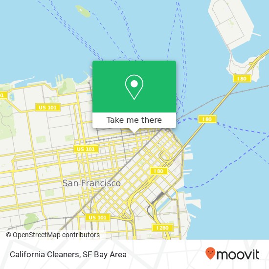 California Cleaners map