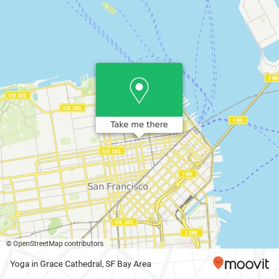 Yoga in Grace Cathedral map
