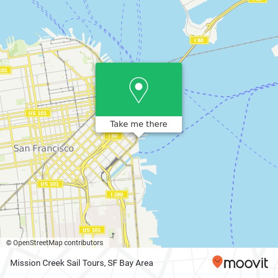 Mission Creek Sail Tours map