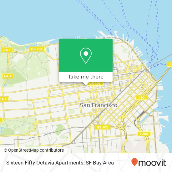 Sixteen Fifty Octavia Apartments map