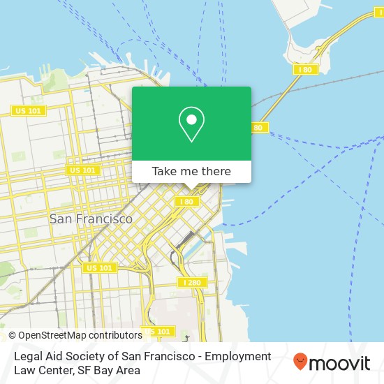 Legal Aid Society of San Francisco - Employment Law Center map