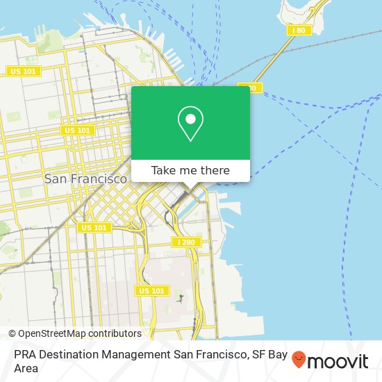 Mapa de PRA Destination Management San Francisco