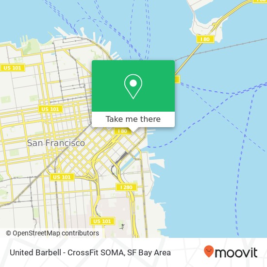 Mapa de United Barbell - CrossFit SOMA