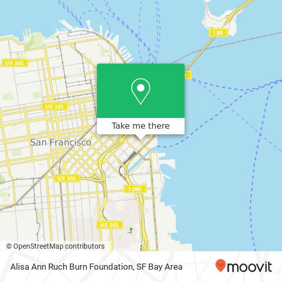 Alisa Ann Ruch Burn Foundation map