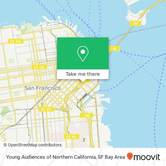 Young Audiences of Northern California map