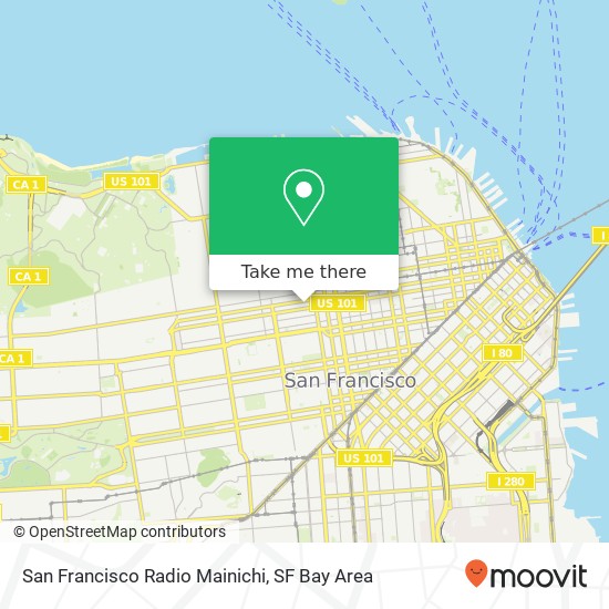 San Francisco Radio Mainichi map