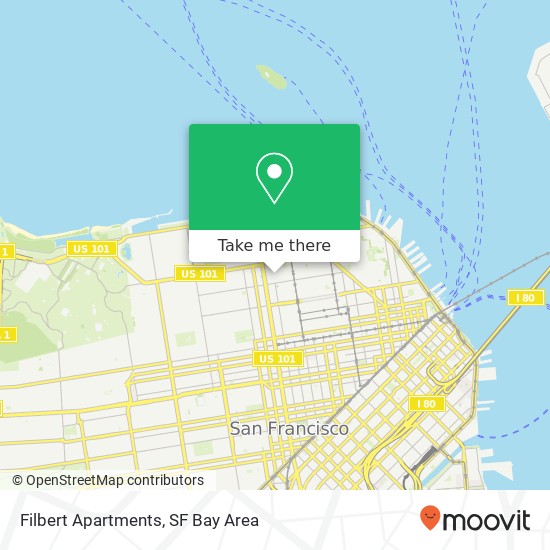 Mapa de Filbert Apartments
