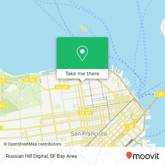 Mapa de Russian Hill Digital