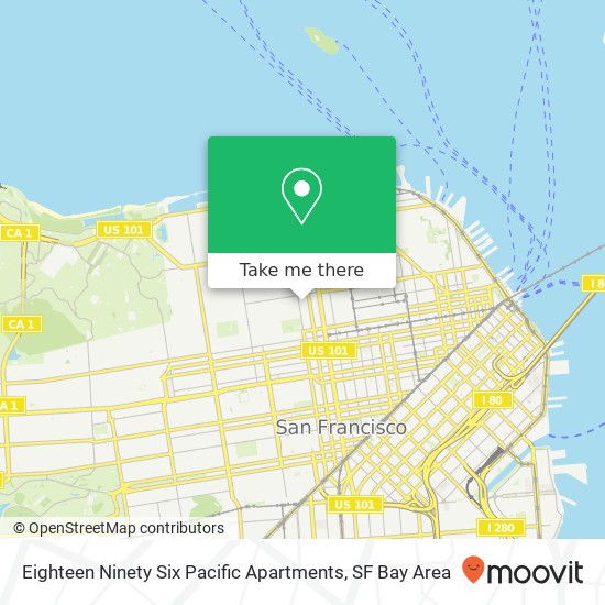 Mapa de Eighteen Ninety Six Pacific Apartments
